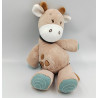 Doudou girafe beige bleu marron Luna et Axel NATTOU