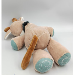 Doudou girafe beige bleu marron Luna et Axel NATTOU