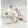 Doudou chien Idéfix mouchoir blanc rose pois Parc ASTERIX