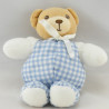 Doudou ours patapouf vichy bleu KALOO 