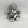 Doudou musical ours gris bleu Jules NATTOU