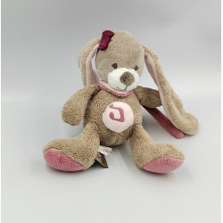 Doudou musical lapin beige rose Nina NATTOU