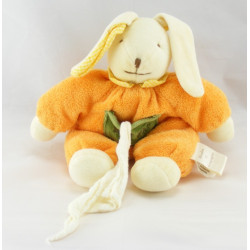 Doudou et compagnie lapin orange vert baby nat