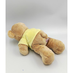 Doudou ours beige tee shirt jaune Pommette