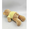 Doudou ours beige tee shirt jaune Pommette