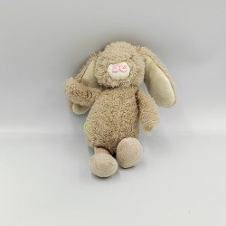 Doudou lapin beige blanc GIPSY