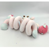 Spirale d'activitées doudou girafe beige blanc rose Charlotte NATTOU