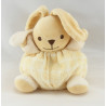 Doudou plat carré lapin jaune NOUNOURS