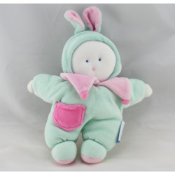 Doudou Gino le clown rose violet orange MOULIN ROTY