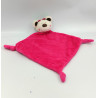 Doudou plat souris rose CARRE BLANC