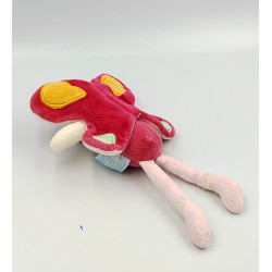 Doudou papillon rose fushia orange KING BEAR