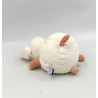 Doudou boule lapin blanc orange SUCRE D'ORGE
