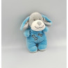 Doudou chien bleu blanc gris os TOM & KIDDY TOMKIDS