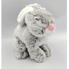 Peluche lapin gris blanc toute douce GIPSY