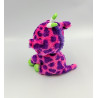 Peluche girafe rose violet vert Gros yeux brillant Gilbert TY