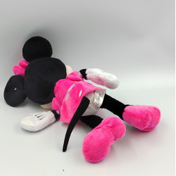 Peluche Minnie robe rose fluo à pois DISNEY