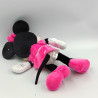 Peluche Minnie robe rose fluo à pois DISNEY