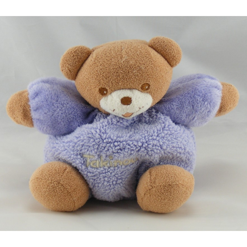 Doudou ours boule marron rose TAKINOU 