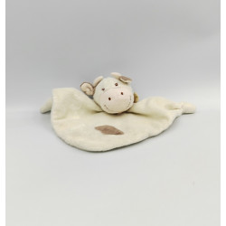 Doudou plat vache daisy blanc marron JOLLYBABY