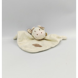 Doudou plat vache daisy blanc marron JOLLYBABY