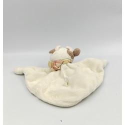 Doudou plat vache daisy blanc marron JOLLYBABY