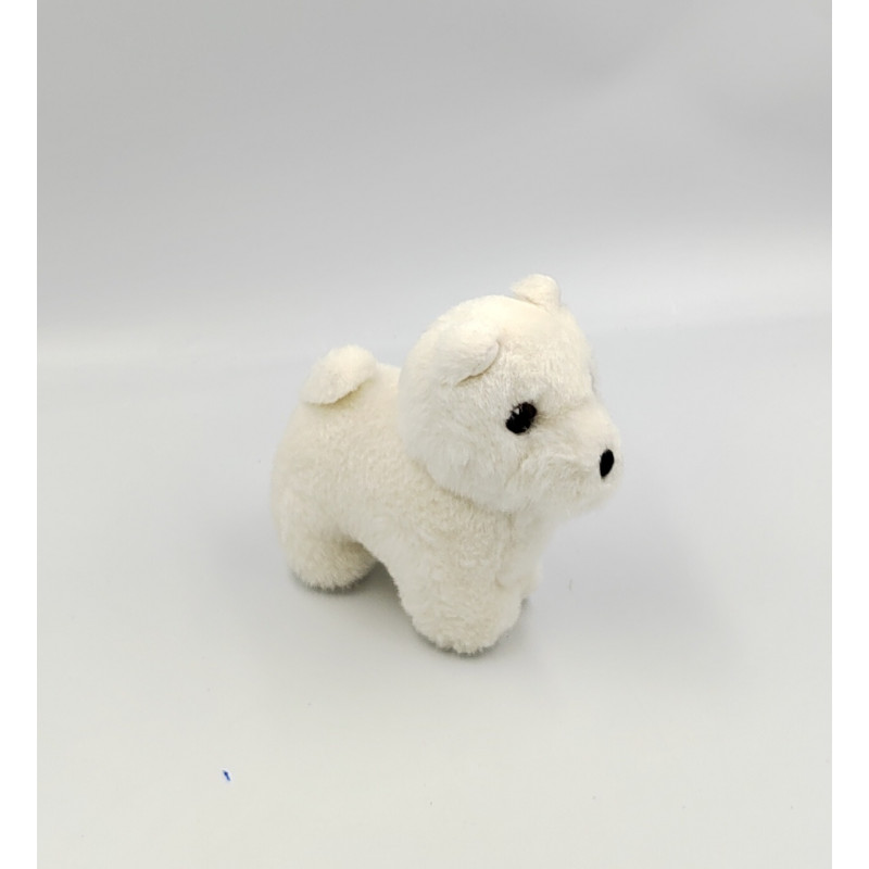 Ancien doudou peluche chien blanc