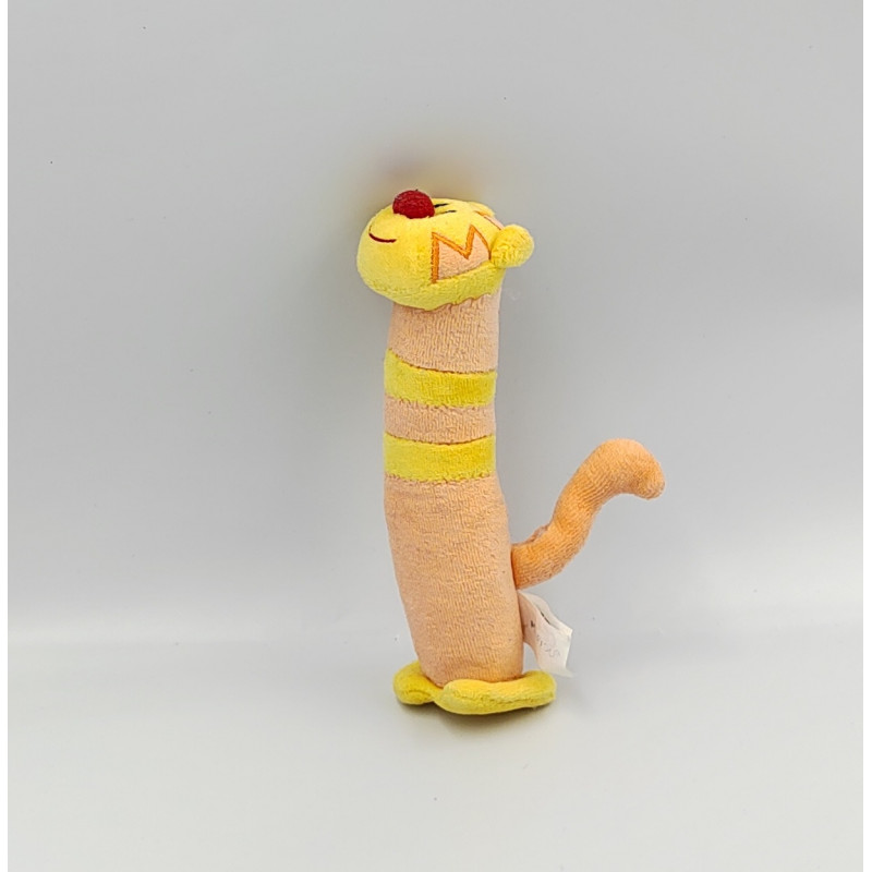 Doudou baton pouet tigre chat orange jaune NATTOU