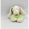 Doudou chien blanc vert bleu NOUNOURS