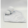 Doudou plat ours bleu mouchoir PERLE KALOO