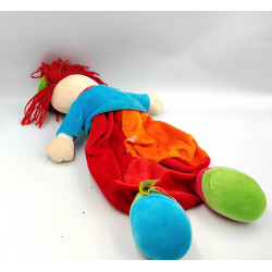 Doudou range pyjama clown rouge vert bleu orange jaune CMP