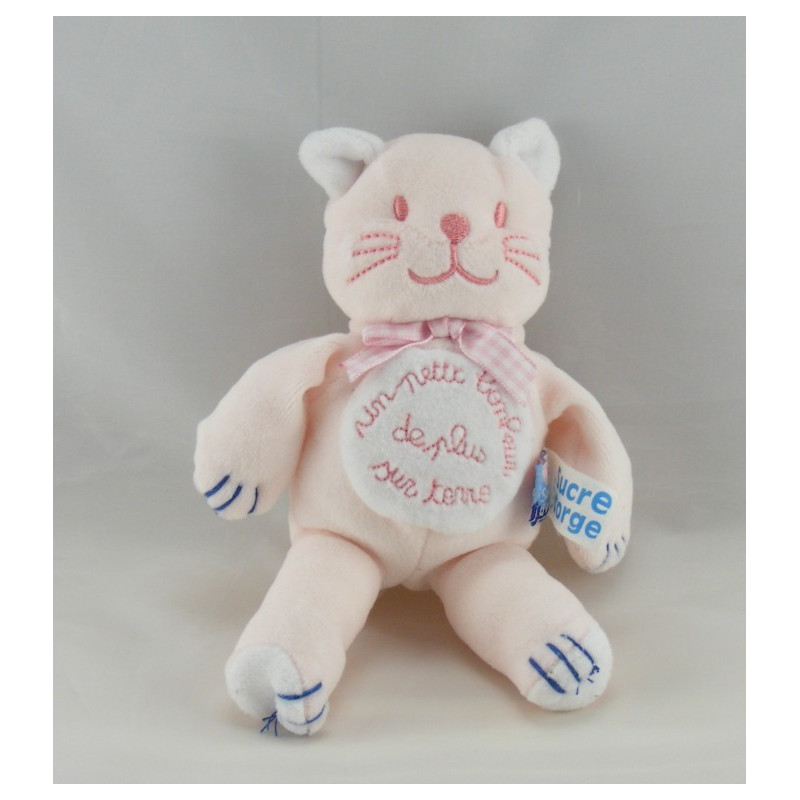 Doudou Chat deux mille et un petits bonheurs SUCRE D'ORGE