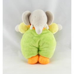 Doudou ours boule ecru vert NOUNOURS