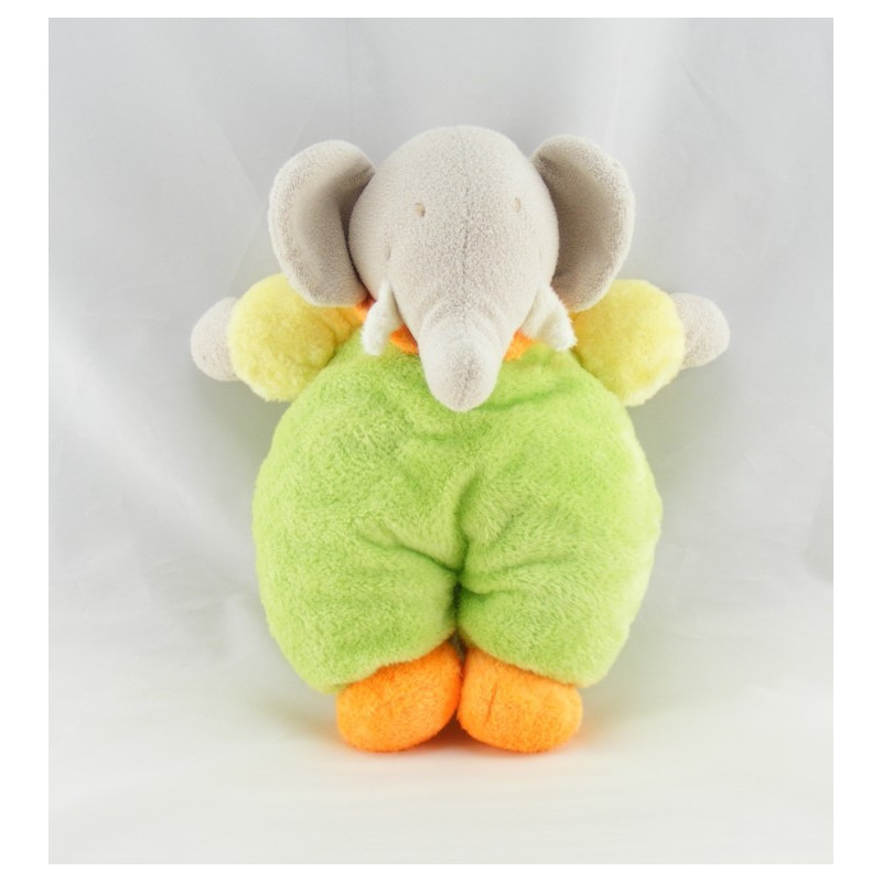 Doudou ours boule ecru vert NOUNOURS