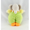 Doudou ours boule ecru vert NOUNOURS