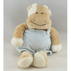 Doudou vache blanche taches bleues TIAMO COLLECTION