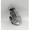 Doudou peluche lapin gris blanc carotte FIZZY