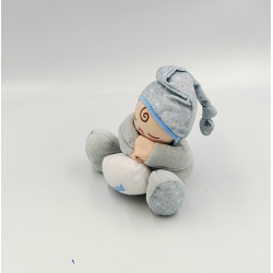 Mini Doudou poupée pyjama bleu coussin CHICCO