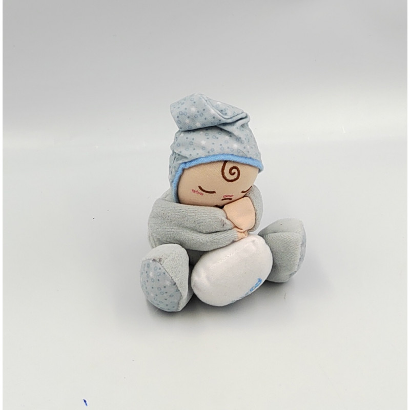 Mini Doudou poupée pyjama bleu coussin CHICCO