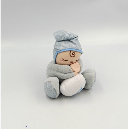 Mini Doudou poupée pyjama bleu coussin CHICCO