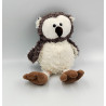 Peluche Hibou chouette marron blanc beige