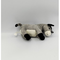 Peluche ane gris noir blanc