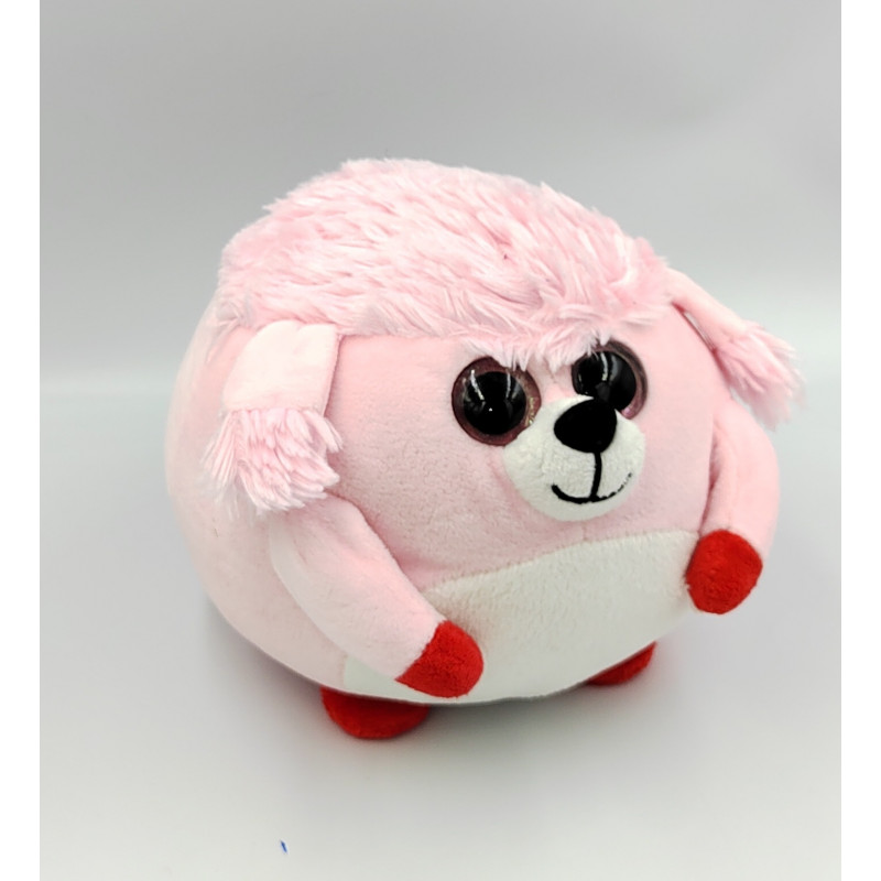 Doudou boule balle chien rose rouge TOI TOYS