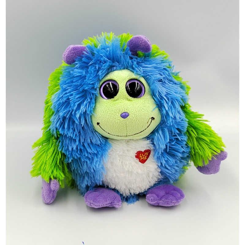 Peluche monstre bleu vert violet Monstaz Benny TY