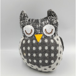 Peluche bloc porte hibou chouette MOMENTO DECO