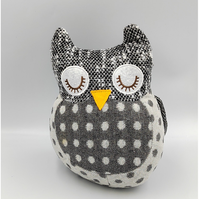 Peluche bloc porte hibou chouette MOMENTO DECO