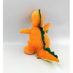 Doudou peluche dinosaure dragon orange FIZZY