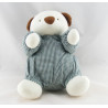 Doudou musical koala blanc marron vichy vert SUCRE D'ORGE 