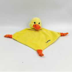 Doudou plat canard jaune orange FINTRO