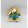 Doudou lapin beige salopette bleu carotte GIPSY