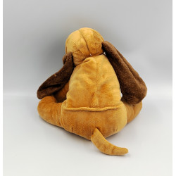 Peluche chien marron beige blanc